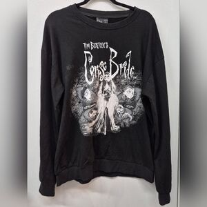 Tim Burton's Black Corpse Bride Graphic Sweater XL